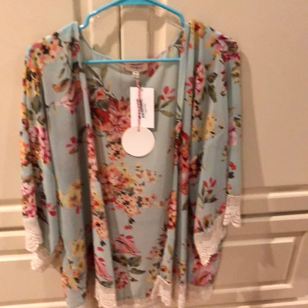 Mint Floral Kimono